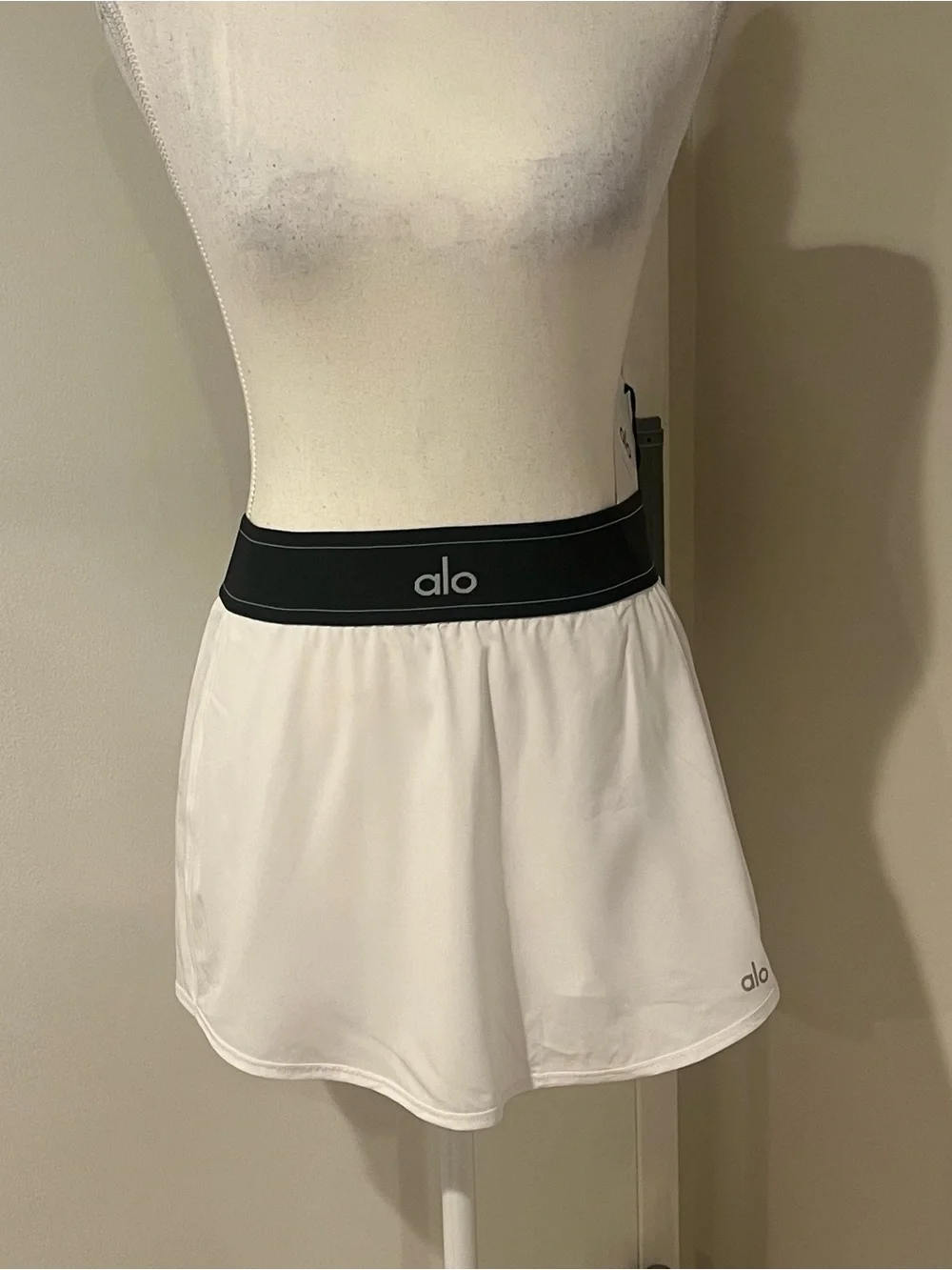 ALO Yoga White Match Point Tennis Skirt